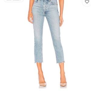 Agolde Riley Crop Denim Jeans